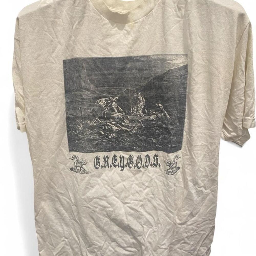 G59-records Men's Cream and White T-shirt